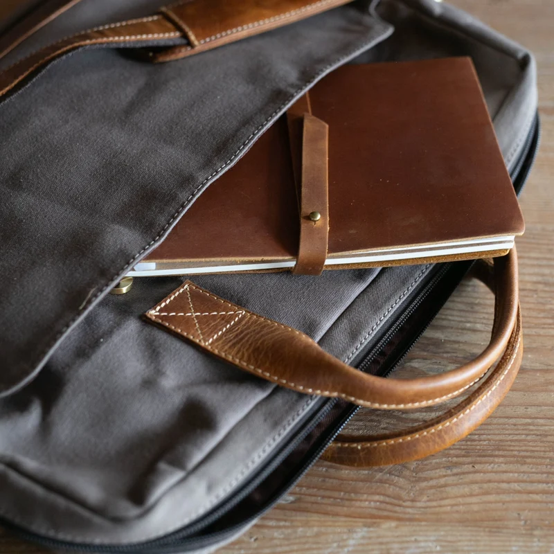 Laptoptasche aus Büffelleder