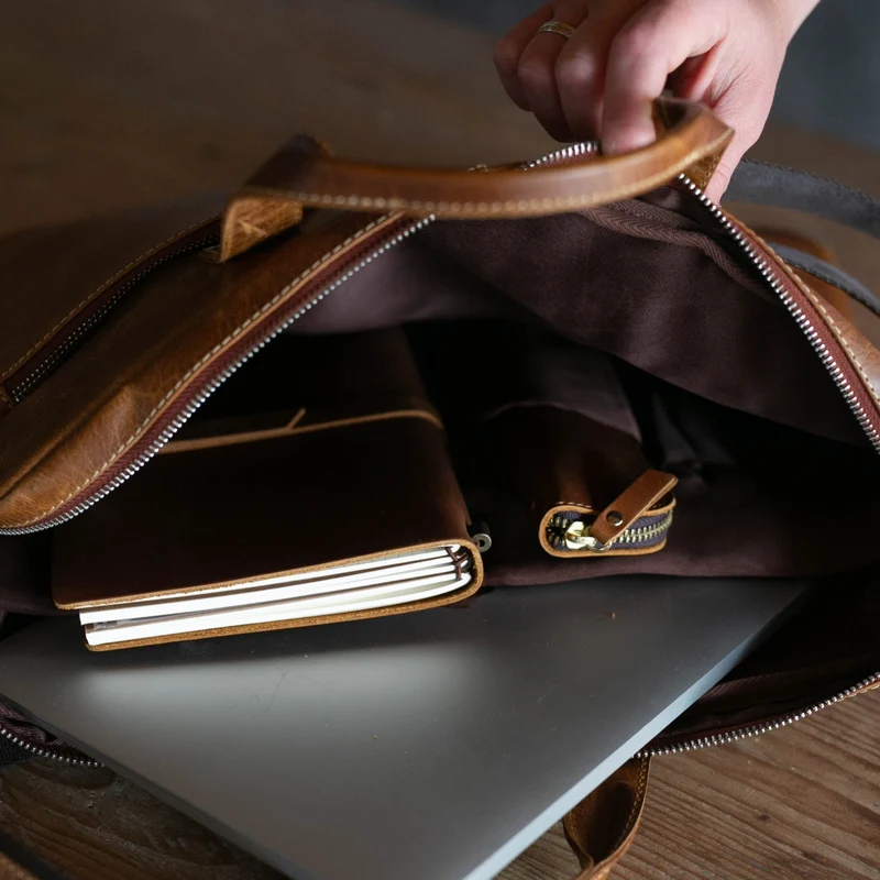 Laptoptasche aus Büffelleder