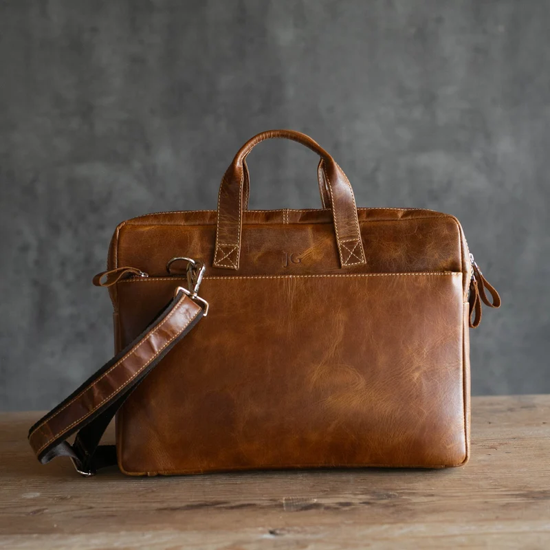 Laptoptasche aus Büffelleder