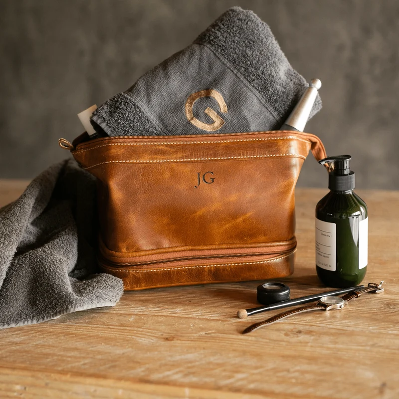 Kulturtasche Büffelleder