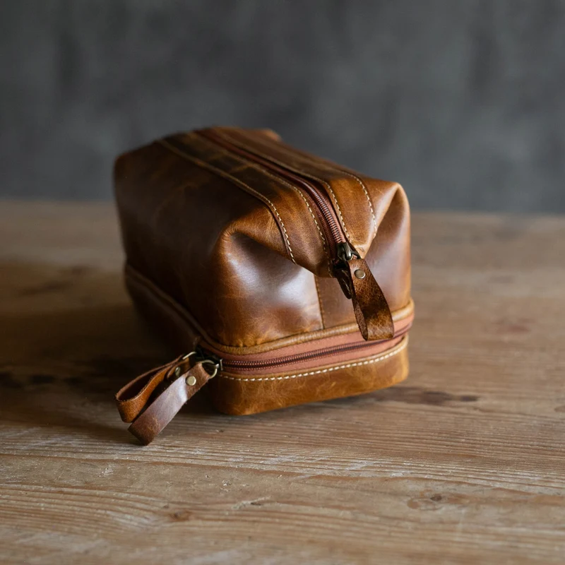 Kulturtasche Büffelleder