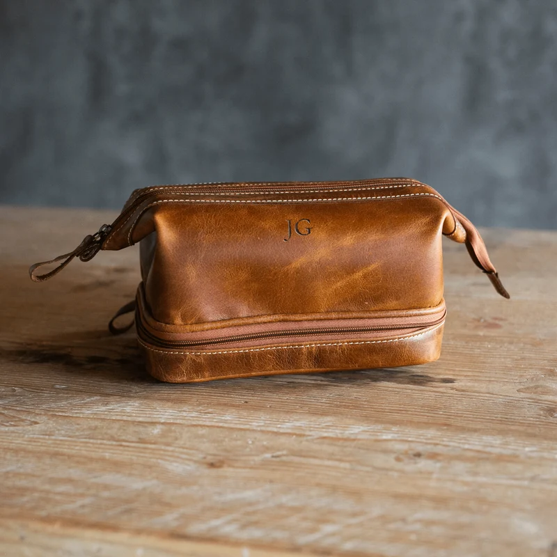 Kulturtasche Büffelleder