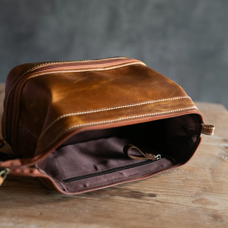 Kulturtasche Büffelleder