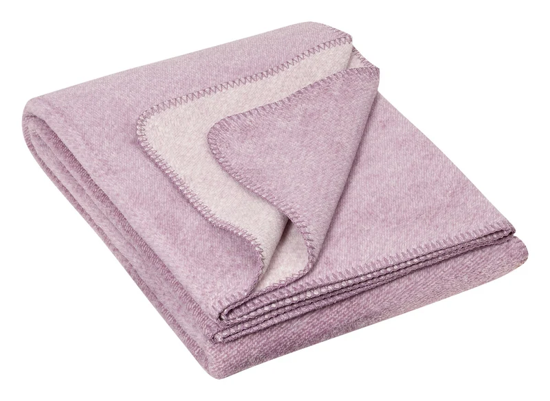 Kuscheldecke Melange Mauve aus Bio-Baumwolle – 150 × 200 cm | Richter