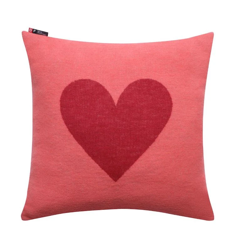 SILVRETTA Kissen Herz 45 x 45 cm rot