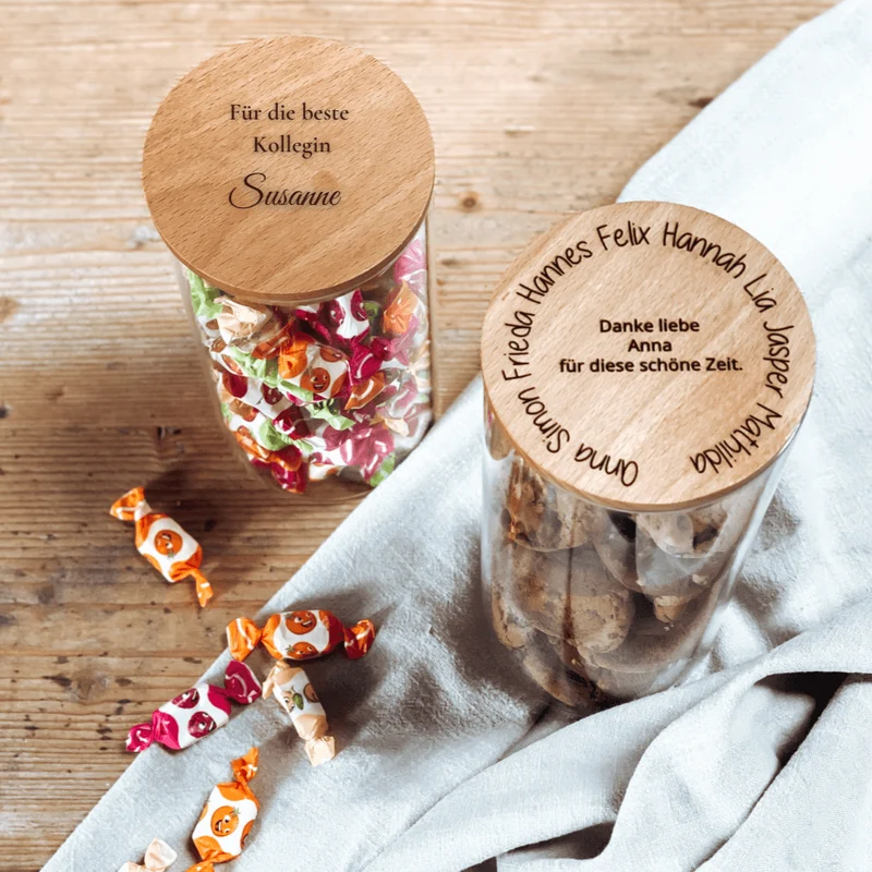 Vorratsglas mit Personalisierung