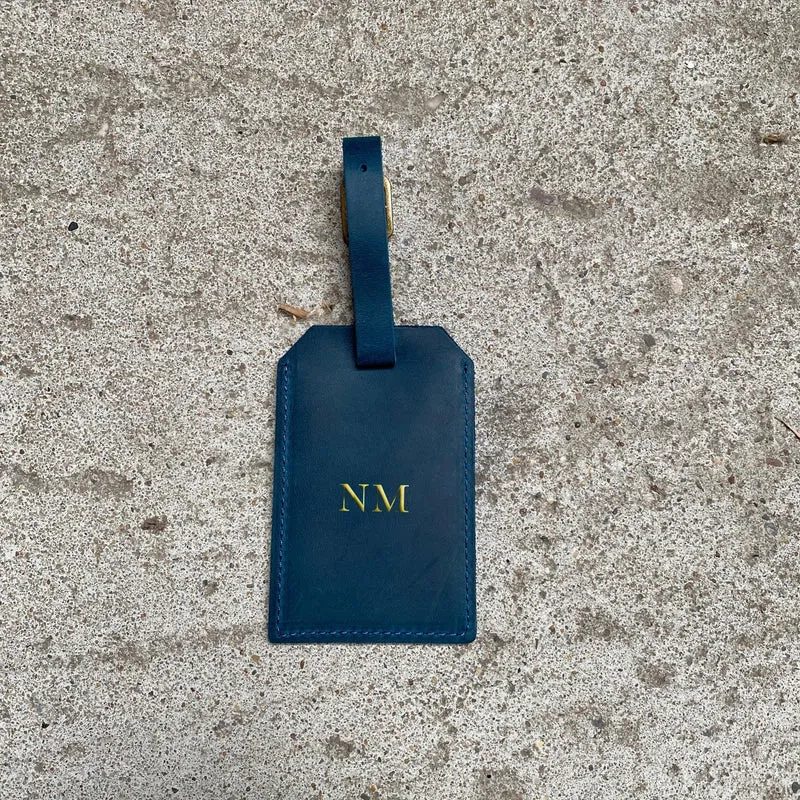 Kofferanhänger personalisiert aus Vintage Leder 'Sylvia'
