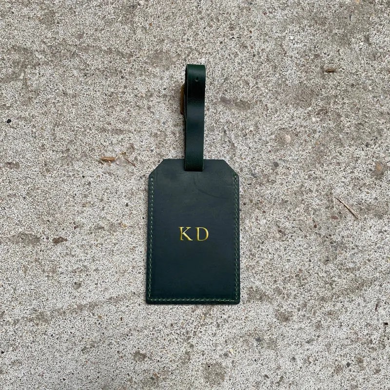 Kofferanhänger personalisiert aus Vintage Leder 'Sylvia'