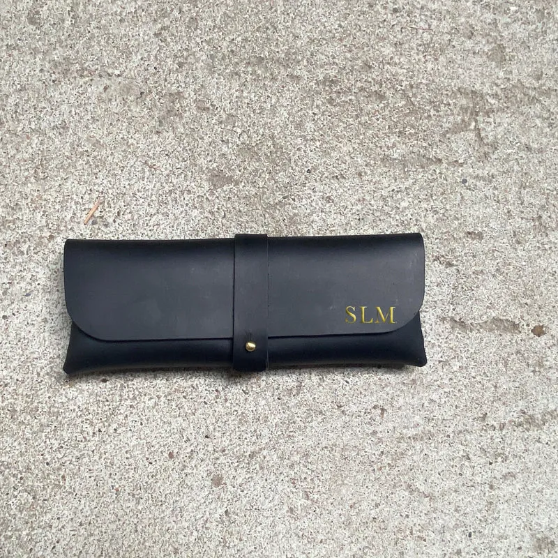Leder-Etui mit Prägung personalisiert 'Lauren'