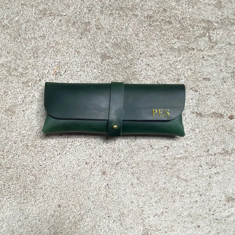 Leder-Etui mit Prägung personalisiert 'Lauren'