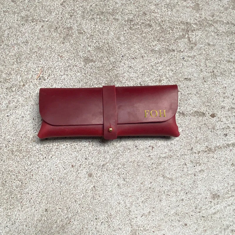 Leder-Etui mit Prägung personalisiert 'Lauren'
