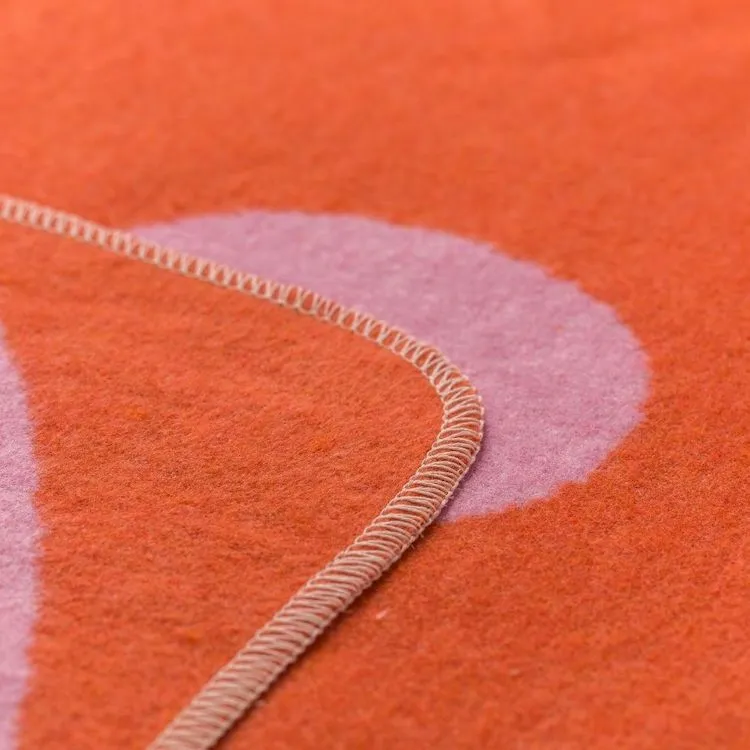 SILVRETTA Flanelldecke Love dunkelorange