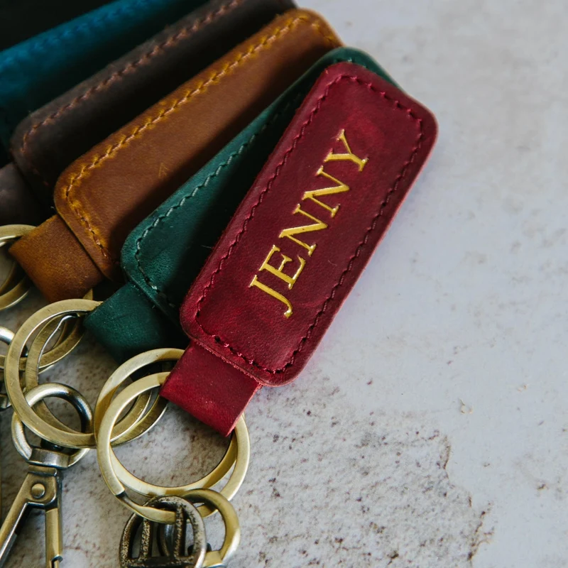 Schlüsselanhänger aus Vintage Leder 'Maya'