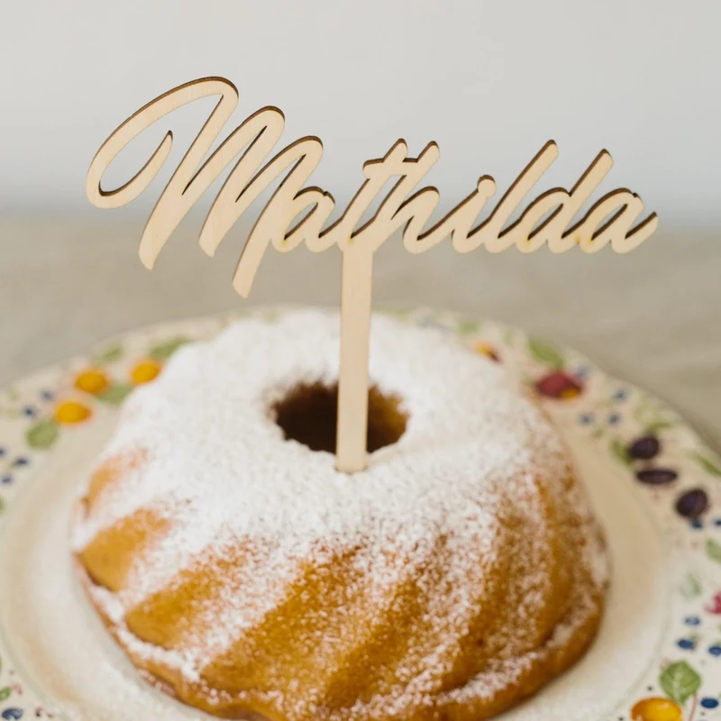 Caketopper mit einem Namen