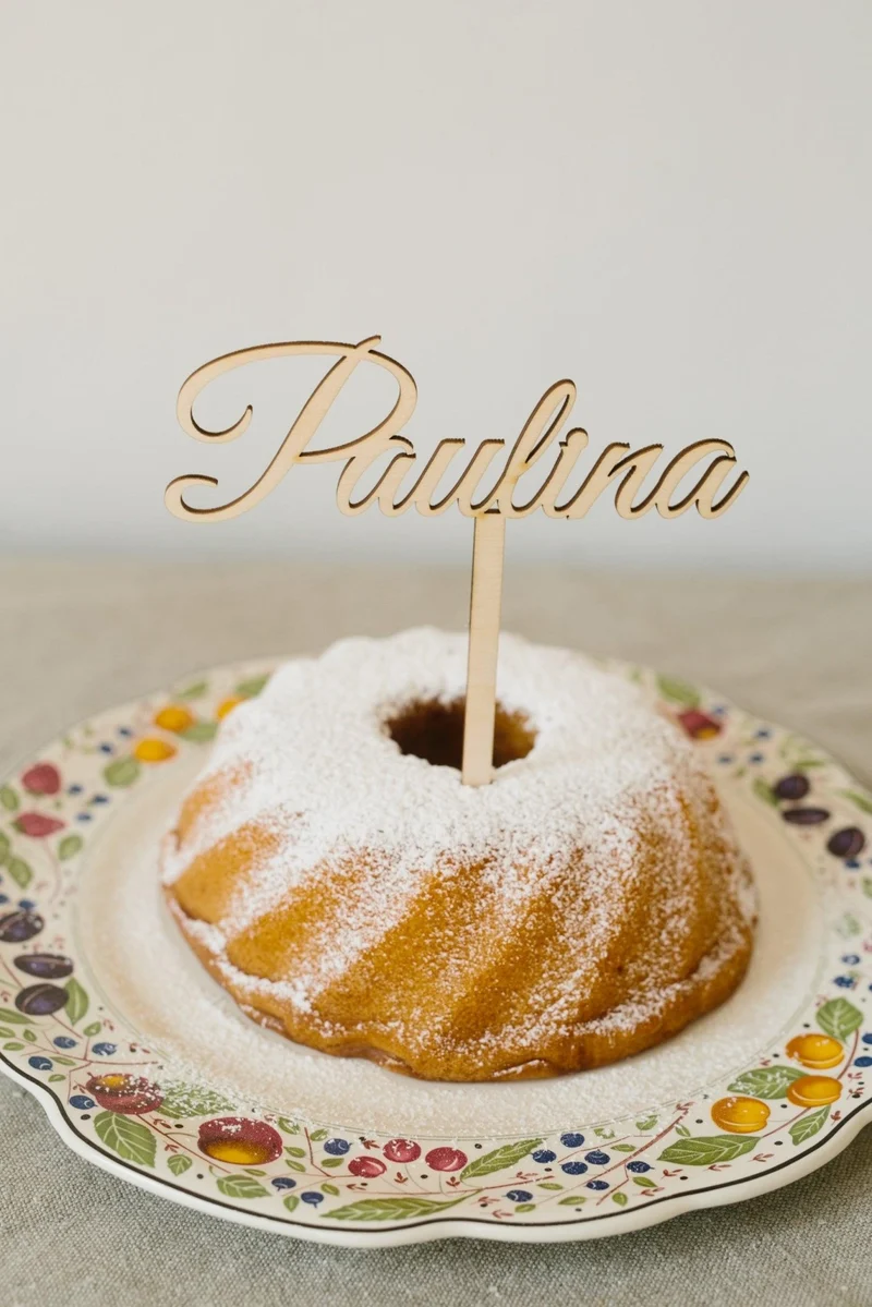 Caketopper mit einem Namen