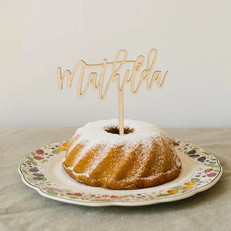 Caketopper mit einem Namen