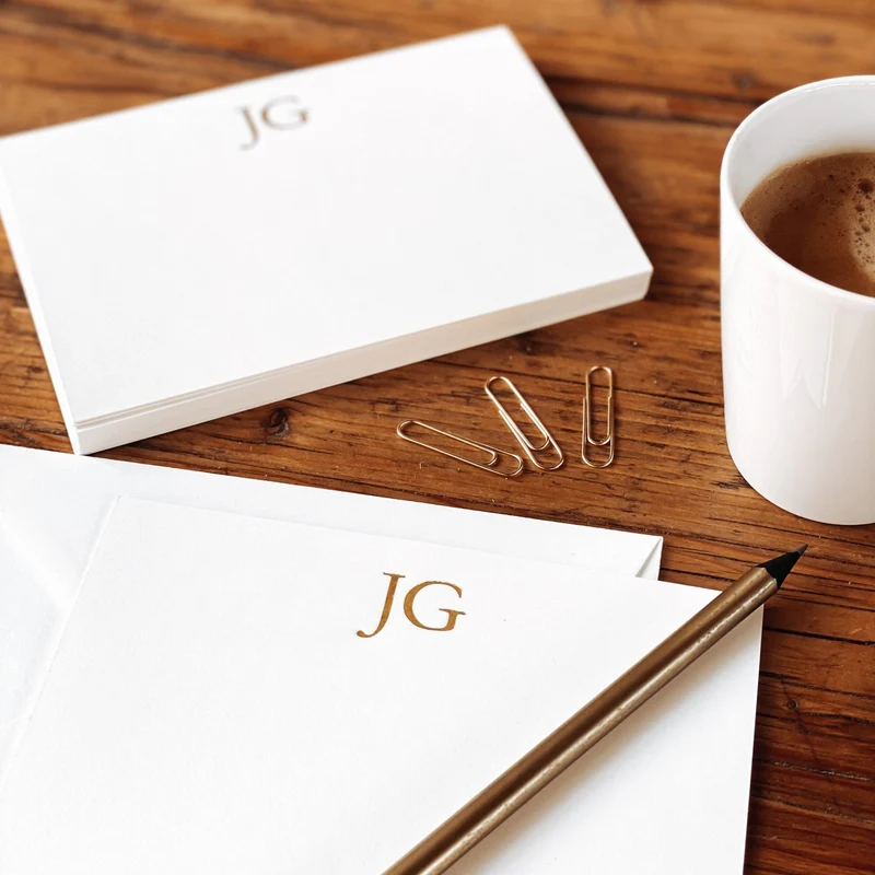 Notizkarte mit Monogramm
