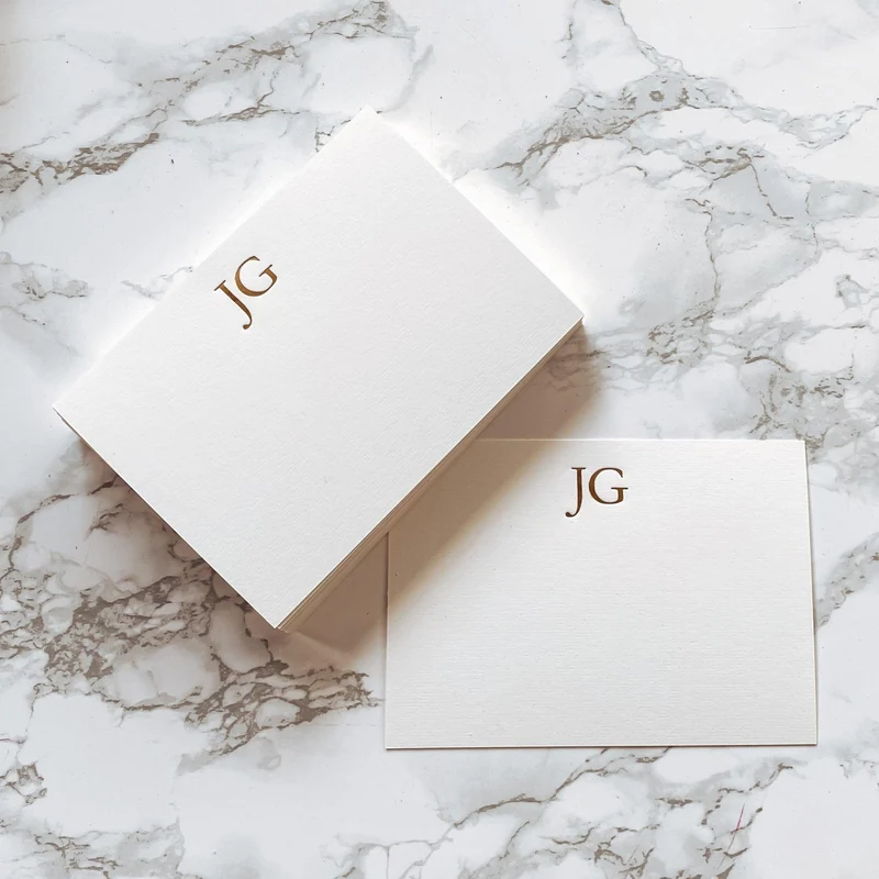 Notizkarte mit Monogramm