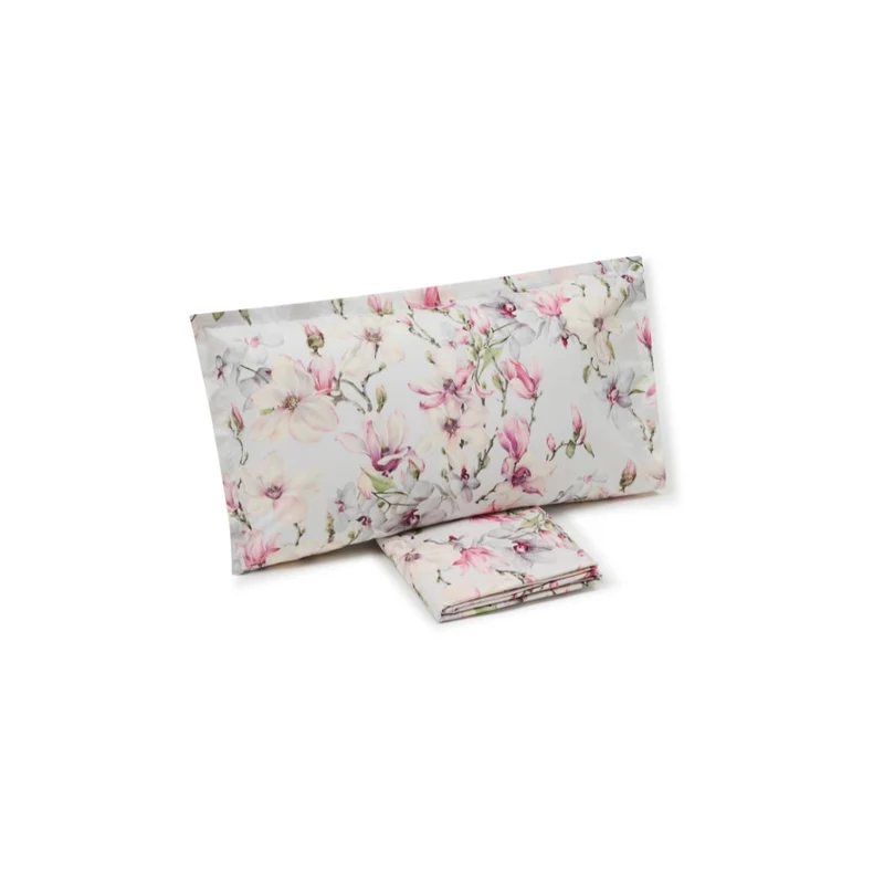 Copripiumino con federe elegant flowers Floreale in Percalle