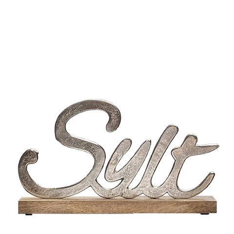 Schriftzug Sylt Aluminium