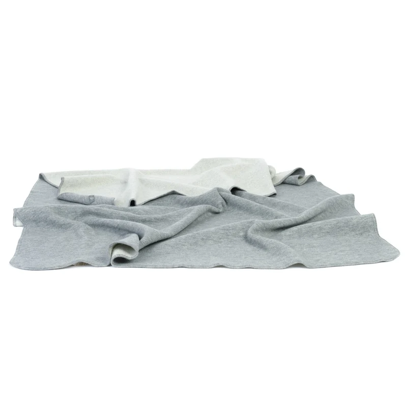 "DANA"- Zweifarbige Walkdecke aus Bio-Schurwolle (Merino)