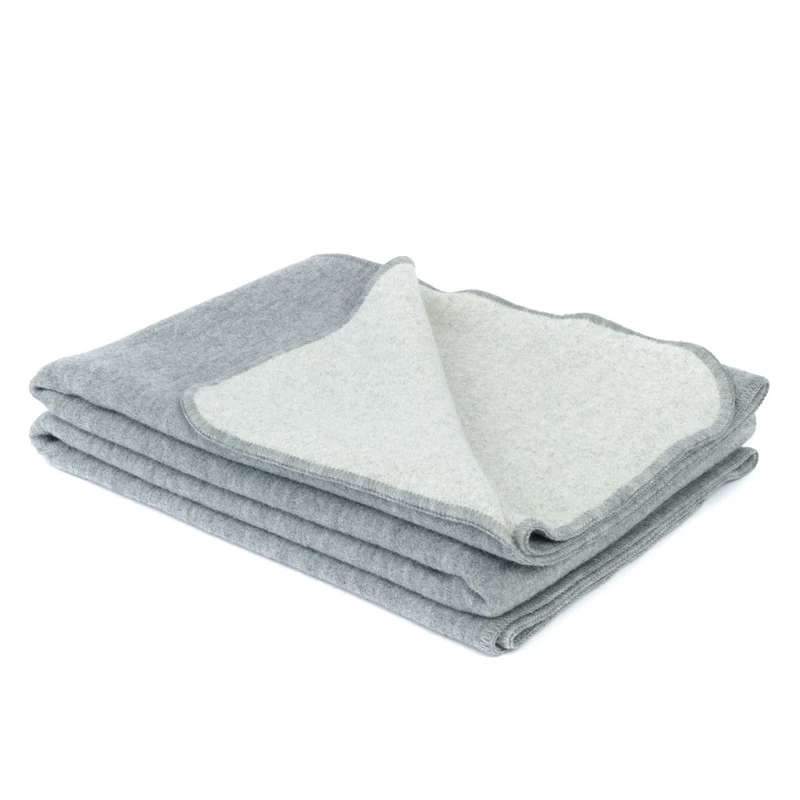 "DANA"- Zweifarbige Walkdecke aus Bio-Schurwolle (Merino)
