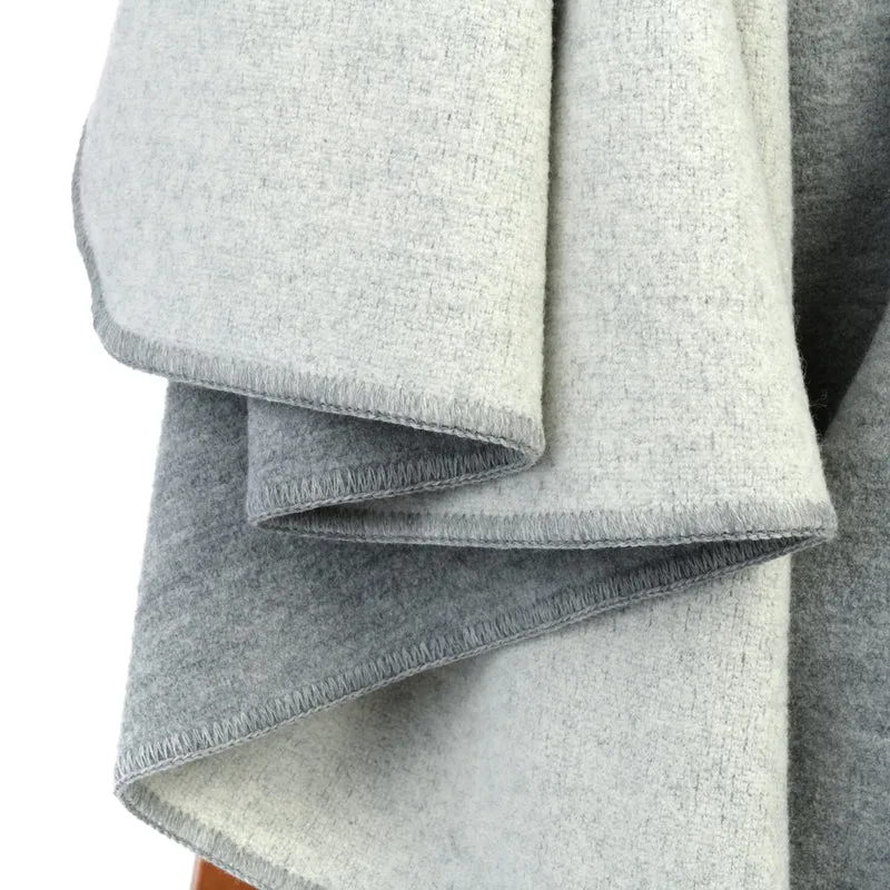 "DANA"- Zweifarbige Walkdecke aus Bio-Schurwolle (Merino)