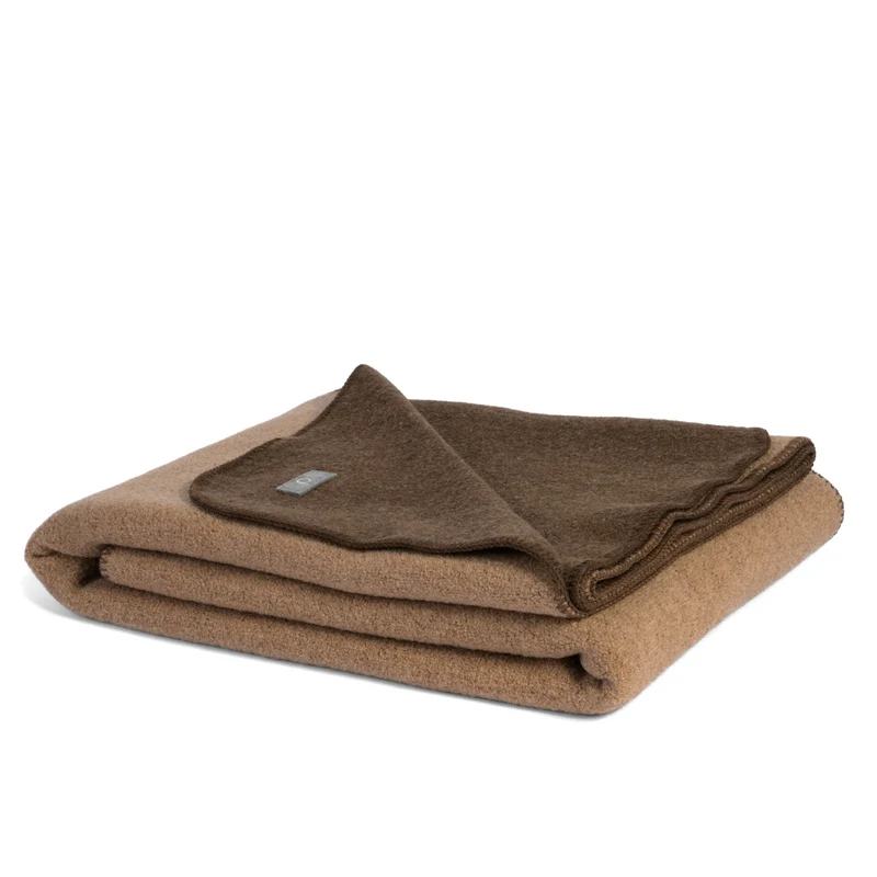 "DANA"- Zweifarbige Walkdecke aus Bio-Schurwolle (Merino)