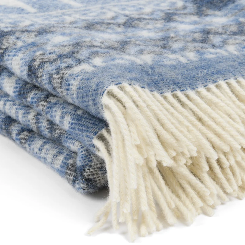 Wolldecke "PFERDCHEN"- Blau