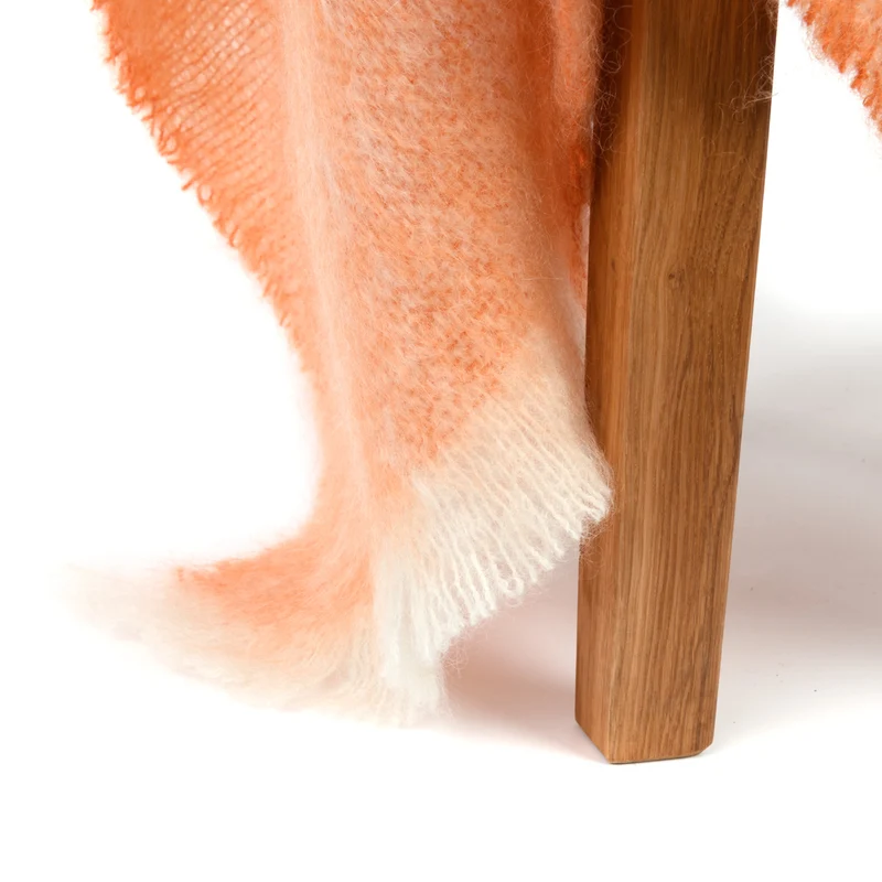 Kleine Mohairdecke "DIE KLEINE MANDARINE"