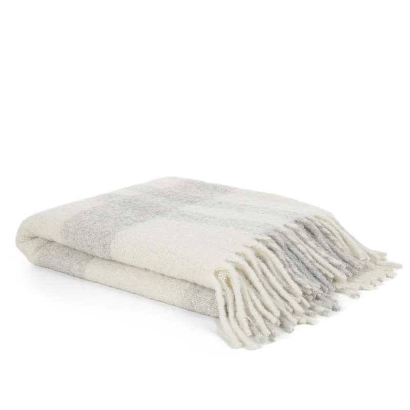 Leichtes Bouclé Alpaka/Seide-Plaid "INKA"