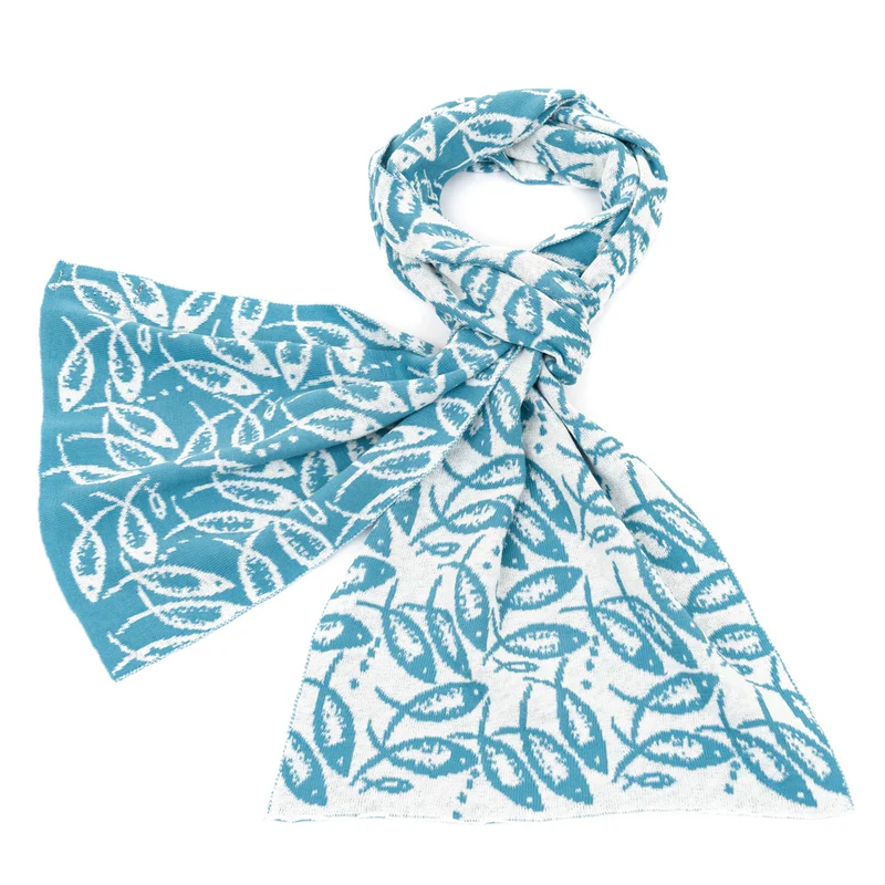 Sommerschal "POSEIDON", Fischmotiv