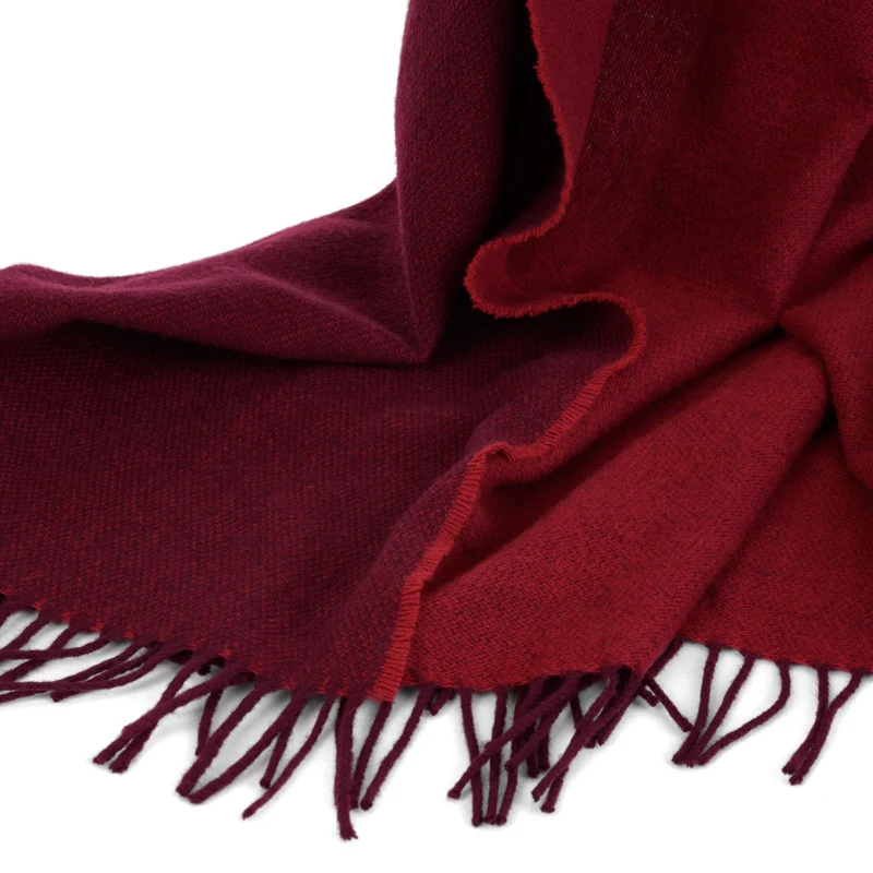 Leichtes Lammwollplaid "Merlot"