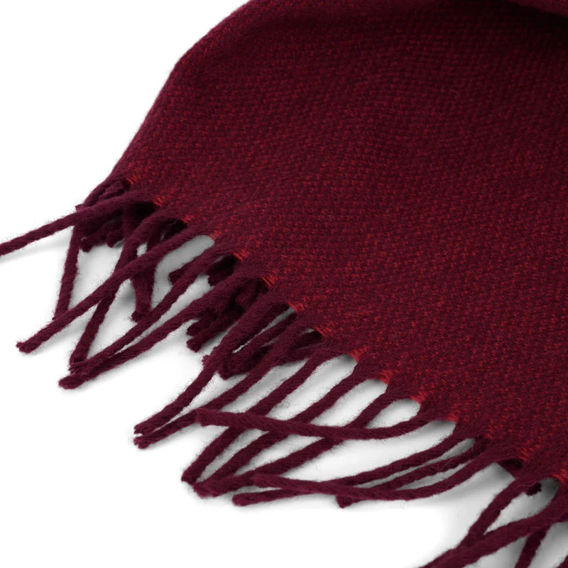Leichtes Lammwollplaid "Merlot"
