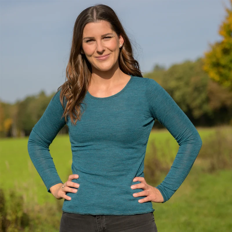 Langarm-Shirt, meliert
