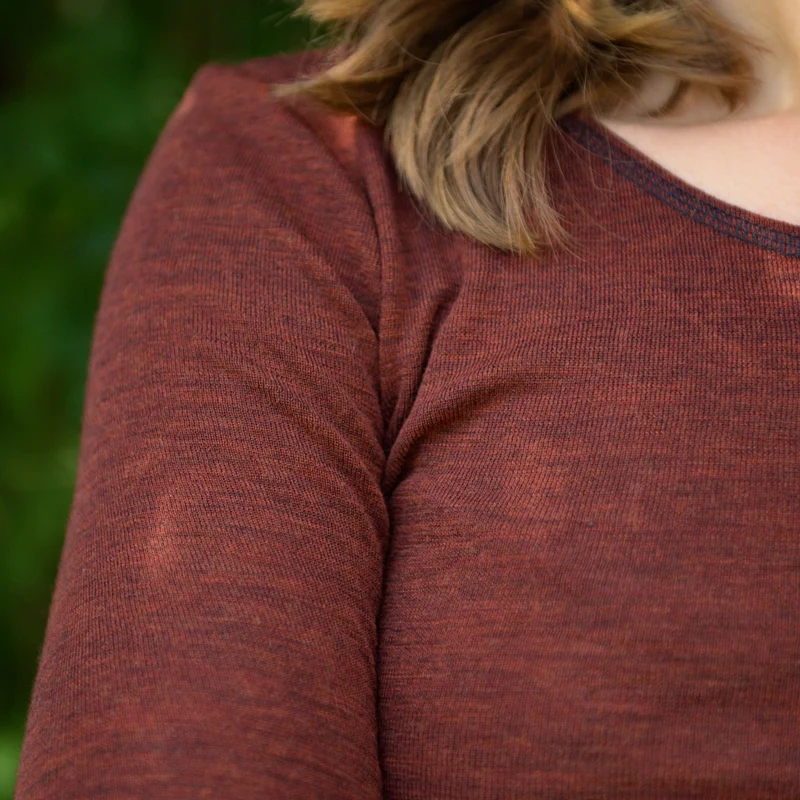 Langarm-Shirt, meliert