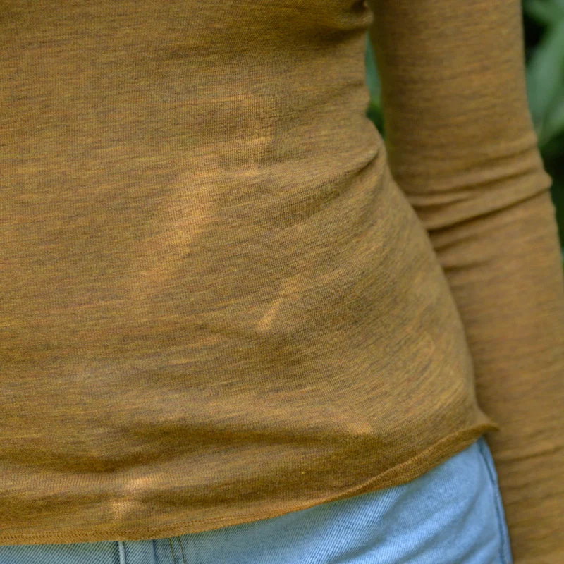 Langarm-Shirt, meliert