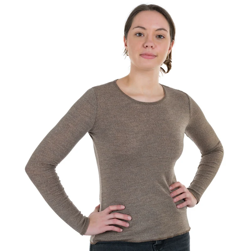 Langarm-Shirt, meliert
