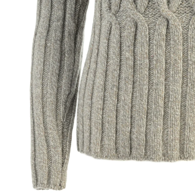 Rollkragenpullover aus feiner Merinowolle und Kaschmir