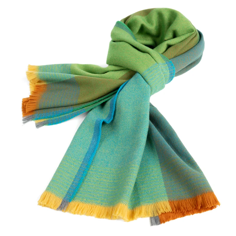 Merino-Schal "Green Valley"