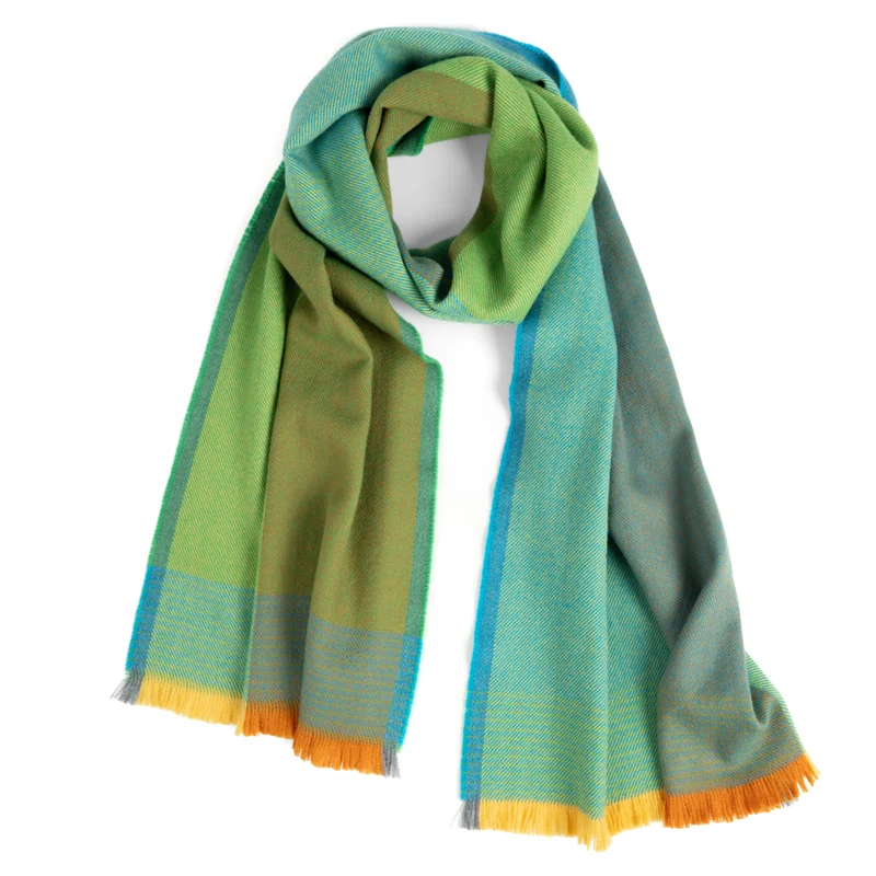 Merino-Schal "Green Valley"