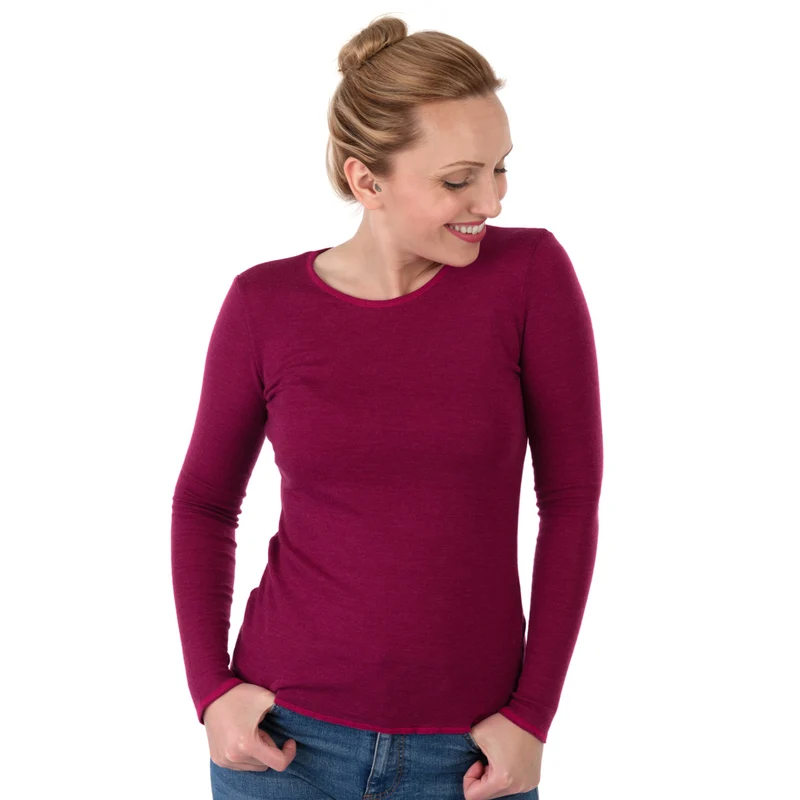 Langarm-Shirt, cherry/pink