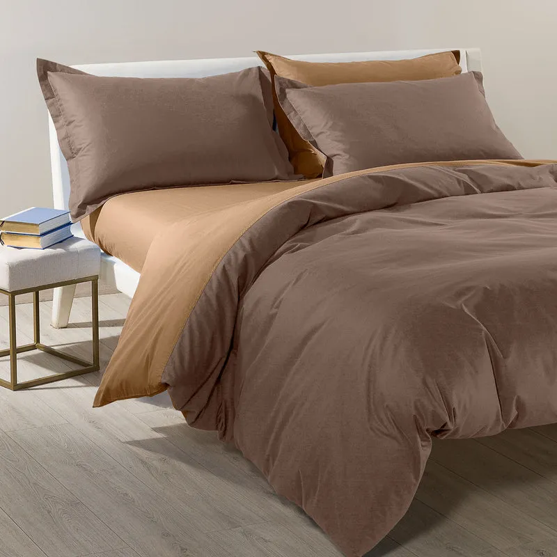 Completo Copripiumino Bicolor Double in Cotone