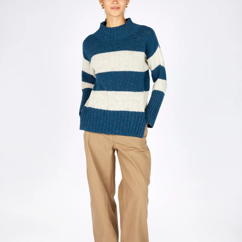 Bequemer Damenpullover in maritimem Look