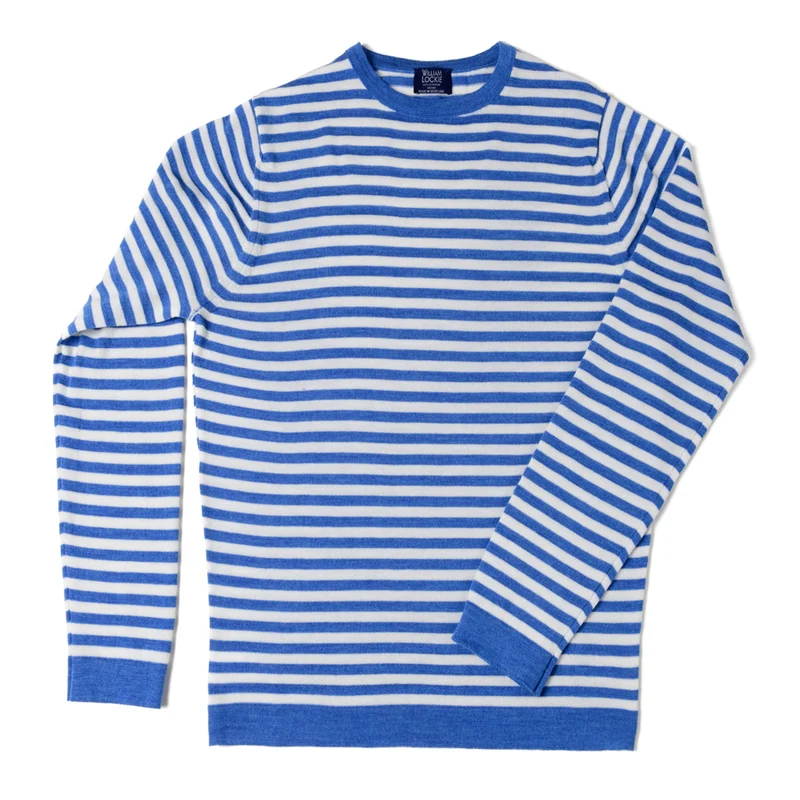 Feiner Langarm-Wollpullover aus Merinowolle