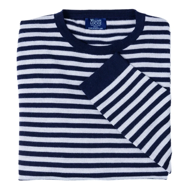 Feiner Langarm-Wollpullover aus Merinowolle