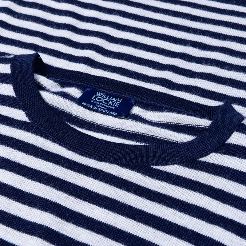 Feiner Langarm-Wollpullover aus Merinowolle