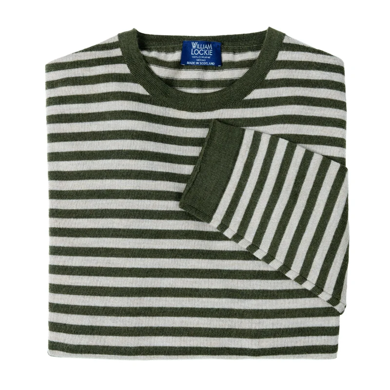 Feiner Langarm-Wollpullover aus Merinowolle