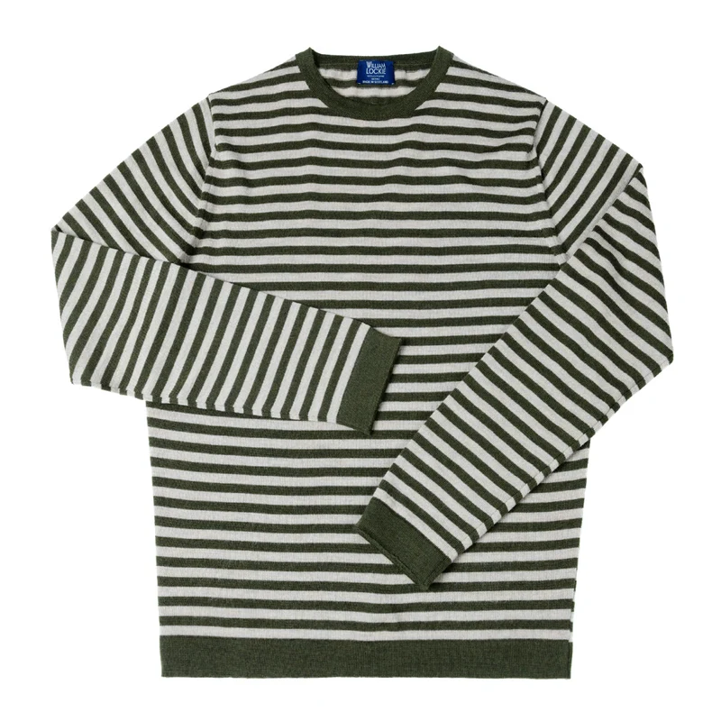 Feiner Langarm-Wollpullover aus Merinowolle