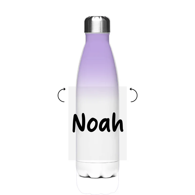Schultrinkflasche "Sportwagen" aus Edelstahl - individuelle Thermoflasche